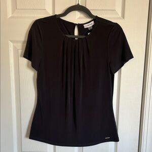 Calvin Klein Women's Elegant Dark Grey Blouse